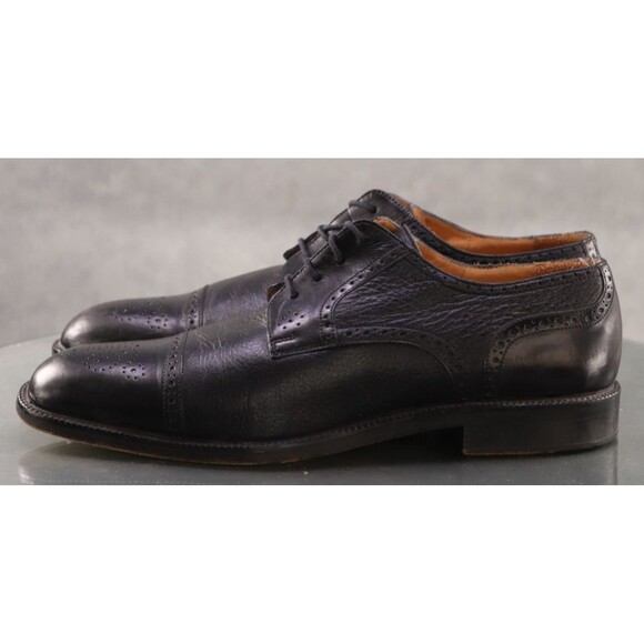 Johnston & Murphy Cellini Men\'s Cap Toe Medallion Dress Shoes Size 10.5 Leather main image 2